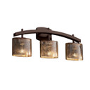 Bathroom Fixtures Three Lights by Justice Designs ( 102 | FSN-8593-30-MROR-DBRZ Fusion ) 