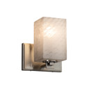 Sconces Single Glass by Justice Designs ( 102 | FSN-8441-15-WEVE-NCKL-LED1-700 Fusion ) 
