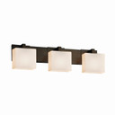 Bathroom Fixtures Three Lights by Justice Designs ( 102 | FSN-8923-55-OPAL-DBRZ Fusion ) 