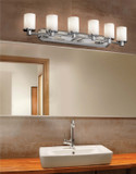 Bathroom Fixtures Five+Lights by Justice Designs ( 102 | CLD-8516-10-NCKL Clouds ) 