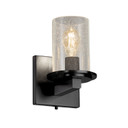 Sconces Single Glass by Justice Designs ( 102 | FSN-8771-10-SEED-MBLK Fusion ) 