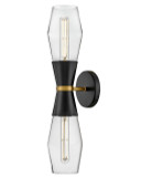 Sconces Double Glass by Lark ( 531 | 83902BK Livie ) 