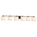Bathroom Fixtures Five+Lights by Justice Designs ( 102 | FSN-8446-30-OPAL-MBLK Fusion ) 