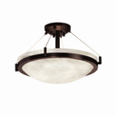 Semi-Flush Mts. Bowl Style by Justice Designs ( 102 | CLD-9681-35-DBRZ Clouds ) 