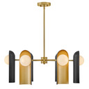 Mid. Chandeliers Metal Shade by Lark ( 531 | 84236LCB-BK Zuri ) 