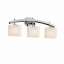 Bathroom Fixtures Three Lights by Justice Designs ( 102 | FSN-8593-55-OPAL-CROM Fusion ) 