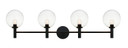 Bathroom Fixtures Five+Lights by Matteo Lighting ( 423 | S06004BKCL Cosmo ) 
