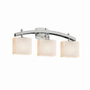 Bathroom Fixtures Three Lights by Justice Designs ( 102 | FSN-8593-55-OPAL-NCKL-LED3-2100 Fusion ) 