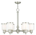 Mid. Chandeliers Glass Up by Livex Lighting ( 107 | 40206-91 Middlebush ) 