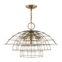 Mid. Chandeliers Glass Down by Livex Lighting ( 107 | 50948-01 Brooklyn ) 