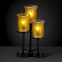 Lamps Table by Justice Designs ( 102 | GLA-8797-16-GLDC-MBLK Veneto Luce ) 