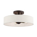 Semi-Flush Mts. Drum Shade by Livex Lighting ( 107 | 46037-07 Venlo ) 