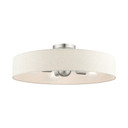 Semi-Flush Mts. Drum Shade by Livex Lighting ( 107 | 46038-91 Venlo ) 