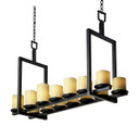 Linear/Island Geometric/Linear by Justice Designs ( 102 | CNDL-8769-14-AMBR-MBLK-LED14-9800 CandleAria ) 