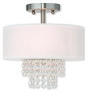 Semi-Flush Mts. Drum Shade by Livex Lighting ( 107 | 51025-91 Carlisle ) 