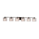 Bathroom Fixtures Five+Lights by Justice Designs ( 102 | FSN-8446-55-SEED-MBLK Fusion ) 