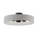 Semi-Flush Mts. Drum Shade by Livex Lighting ( 107 | 46148-04 Elmhurst ) 