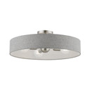 Semi-Flush Mts. Drum Shade by Livex Lighting ( 107 | 46148-91 Elmhurst ) 