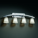 Bathroom Fixtures Four Lights by Justice Designs ( 102 | CLD-8594-20-CROM Clouds ) 