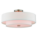 Semi-Flush Mts. Drum Shade by Livex Lighting ( 107 | 51045-91 Meridian ) 