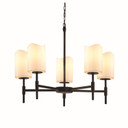 Mid. Chandeliers Glass Up by Justice Designs ( 102 | CNDL-8410-14-CREM-MBLK CandleAria ) 