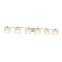 Bathroom Fixtures Five+Lights by Justice Designs ( 102 | FSN-8446-55-WEVE-NCKL-LED6-4200 Fusion ) 
