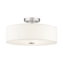 Semi-Flush Mts. Drum Shade by Livex Lighting ( 107 | 51054-91 Meridian ) 