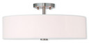 Semi-Flush Mts. Drum Shade by Livex Lighting ( 107 | 51055-91 Meridian ) 