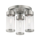 Semi-Flush Mts. Glass Down by Livex Lighting ( 107 | 40474-91 Hillcrest ) 