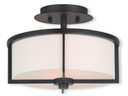 Semi-Flush Mts. Drum Shade by Livex Lighting ( 107 | 51072-07 Wesley ) 