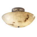 Semi-Flush Mts. Bowl Style by Justice Designs ( 102 | FAL-9690-35-NCKL-LED2-2000 LumenAria ) 