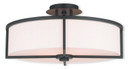 Semi-Flush Mts. Drum Shade by Livex Lighting ( 107 | 51075-07 Wesley ) 