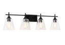Bathroom Fixtures Four Lights by Matteo Lighting ( 423 | S09804BK Hollis ) 