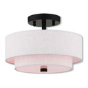 Semi-Flush Mts. Drum Shade by Livex Lighting ( 107 | 51082-92 Monroe ) 