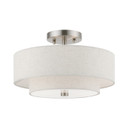 Semi-Flush Mts. Drum Shade by Livex Lighting ( 107 | 51083-91 Meridian ) 