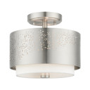 Semi-Flush Mts. Drum Shade by Livex Lighting ( 107 | 46267-91 Noria ) 