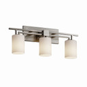 Bathroom Fixtures Three Lights by Justice Designs ( 102 | FSN-8703-10-OPAL-NCKL Fusion ) 