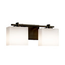 Bathroom Fixtures Two Lights by Justice Designs ( 102 | FSN-8442-55-OPAL-DBRZ Fusion ) 