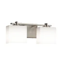 Bathroom Fixtures Two Lights by Justice Designs ( 102 | FSN-8442-55-OPAL-NCKL Fusion ) 