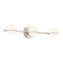 Bathroom Fixtures Three Lights by Justice Designs ( 102 | FSN-4163-OPAL-NCKL Textile ) 