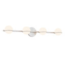 Bathroom Fixtures Four Lights by Justice Designs ( 102 | FSN-4164-OPAL-NCKL Textile ) 