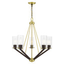 Mid. Chandeliers Glass Up by Livex Lighting ( 107 | 51165-12 Beckett ) 
