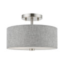 Semi-Flush Mts. Drum Shade by Livex Lighting ( 107 | 46741-91 Dakota ) 