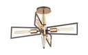 Semi-Flush Mts. Geometric/Linear by Maxim ( 16 | 11650BKSBR Wings ) 