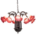 Mid. Chandeliers Glass Down by Meyda Tiffany ( 57 | 130935 Pink/White ) 
