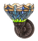 Sconces Single Glass by Meyda Tiffany ( 57 | 275647 Tiffany Dragonfly ) 