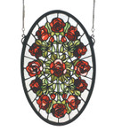 Home Accents Tiffany Windows/Wall Panels by Meyda Tiffany ( 57 | 66005 Oval Rose Garden ) 