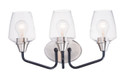 Bathroom Fixtures Three Lights by Maxim ( 16 | 26122CLBKSN Goblet ) 