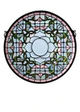 Home Accents Tiffany Windows/Wall Panels by Meyda Tiffany ( 57 | 99019 Tulip Bevel Medallion ) 