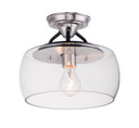 Flush Mounts Drum Shade by Maxim ( 16 | 26129CLBKSN Goblet ) 